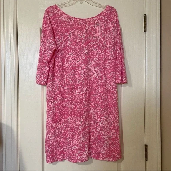 Lilly Pulitzer Pink and White Long Sleeve Dress - Picture 2 of 9
